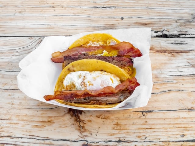 Fried Egg & Brisket.